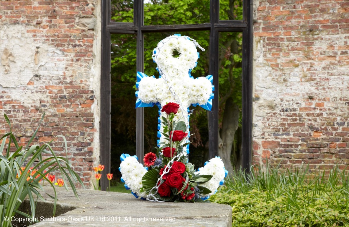 Anchor, funeral, flowers, tribute, wreath, delivery, Biggin Hill, Westerham, Bromley, Orpington, Sevenoaks, Florist