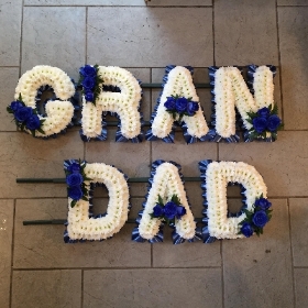 Grandad, grandpa, grandfather, grandpop, funeral, wreath, letters, tribute, flowers, florist, Biggin Hill, Westerham, Bromley, Orpington, Sevenoaks 