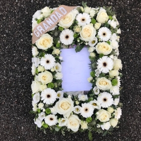 Funeral, flowers, tribute, photo, frame, picture, personal, florist, Biggin Hill, Westerham, Bromley, Orpington, Sevenoaks, delivery