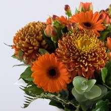 orange, autumn, handtie, rustic, jug, bouquet, www.thegravesendflorist.co.uk