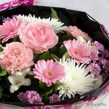 pink, white, seasonal, flower, handtie, bouquet, 