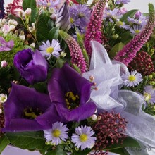 purple, pink, low, table, gift, arrangement,