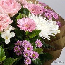 pink, white, rose, freesia, handtie, Mother’s Day, flowers, bouquet, bunch, gift, Funeral, tribute, wreath, flowers, Biggin Hill, Westerham, Orpington, Bromley, Sevenoaks, Florist, delivery, delivered