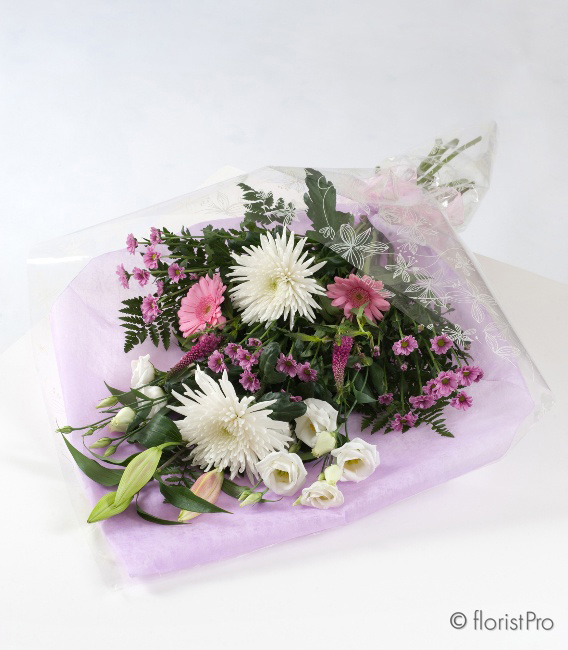 flat, tied, seasonal, gift, flower, bouquet,