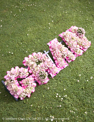 Hydrangea, pretty, letters, words, Funeral, tribute, wreath, flowers, Biggin Hill, Westerham, Orpington, Bromley, Sevenoaks, Florist 