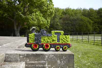 Train, steam, locomotive, funeral, flowers, wreath, tribute, Biggin Hill, Westerham, Orpington, Bromley, Sevenoaks, Florist, delivery