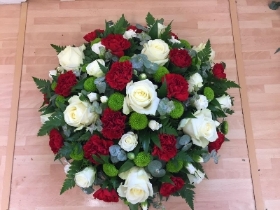 Red & White Rose Posy