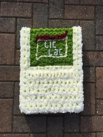 Tictac, tic tac, funeral, tribute, flowers, Biggin Hill, Westerham, Orpington, Bromley, Sevenoaks, florist, delivery