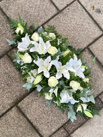Rose and Lily coffin spray