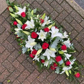 Rose and Lily coffin spray